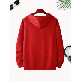 [Cozy Cartoon Hoodie] Cozy Comfort Cartoon Print Men's Hoodie | Long Sleeve Pullover with Fun Animated Character Design, Light Gray, Perfect for Fall and Winter