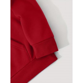 3pcs Men's Casual Fashion Brand Print Hoodie, Long Sleeve Pullover Sweatshirt Set