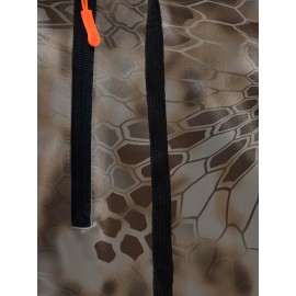 [Heavyweight Camo Hoodie] Heavyweight 290g Men's Camo Print Zip-Up Hoodie | Long Sleeve Pullover with Pockets, Black & Gray Snake Design, Casual Style, Outdoor Sports Wear | Camouflage Print Hoodie | Durable Outdoor Apparel