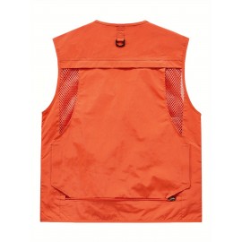 Men's Custom Logo Tactical Vest with ized Logo Printing - Heavy-Duty Multi-Pocket -Grade Vests for Outdoor,, - All-Season Wear (, MOLLE System Compatible, Durable Vest) - Add Your Logo