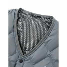 FORTEI 90 Duck Down Winter Warm V-neck Quilted Vest Inner Jacket Men's Vest 3F5061643331