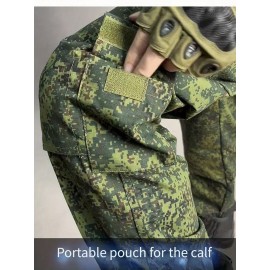 [2pcs ACU Tactical Set] ACU Tactical Set for Men - 2pcs Durable Breathable Little Green Camouflage Uniform, Professional Training Outdoor Workwear