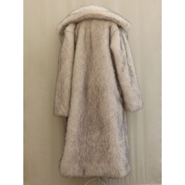 [New Fox Fur Coat] Warm Fashion Mid-Length Fox Fur Plush Collar Suit Coat | Men's Casual Fleece Outerwear, Comfortable Loose Luxurious Grass Coat, New Thickened Versatile Trendy