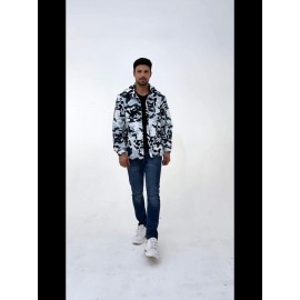[Camo Jacket] Lightweight Camo Men's Jacket | Durable Polyester, Machine Washable, Zip-Up with Pockets for Fishing, Hiking, Outdoor & Sports - Casual Hooded Coat