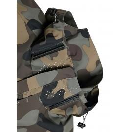 [Camo Jacket] Lightweight Camo Men's Jacket | Durable Polyester, Machine Washable, Zip-Up with Pockets for Fishing, Hiking, Outdoor & Sports - Casual Hooded Coat