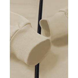 Polyester Knit Graphic Print Bomber Jacket - Men's Casual Reggae Stand Collar Zipper Closure - Fall/Winter Skinny Fit with Pocket Detail