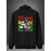 Polyester Knit Graphic Print Bomber Jacket - Men's Casual Reggae Stand Collar Zipper Closure - Fall/Winter Skinny Fit with Pocket Detail