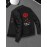 Casual Varsity Jacket for Men - Knit Polyester Blend, Regular Fit, Stand Collar, Slight Stretch, Classic Rose Print Detail