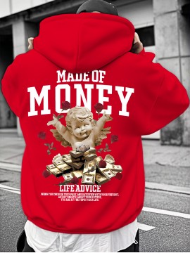 [Trendy Red Hoodie] Trendy Men's Red Hoodie with 
