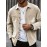 [Men's Corduroy Shirt Jacket] Bohemian Corduroy Shirt Jacket - Men's Solid Color Relaxed Fit Long Sleeve with Chest Pockets, Classic Collar & All-Season Versatile Style for Casual & Formal Wear, Durable Fabric